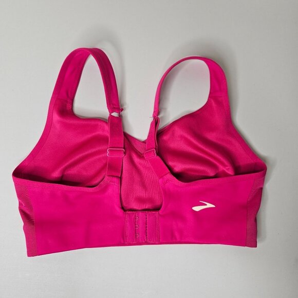Brooks Size 32DD Hot Pink Drive Convertible Sports Bra No Padding Wire Free - Picture 2 of 7